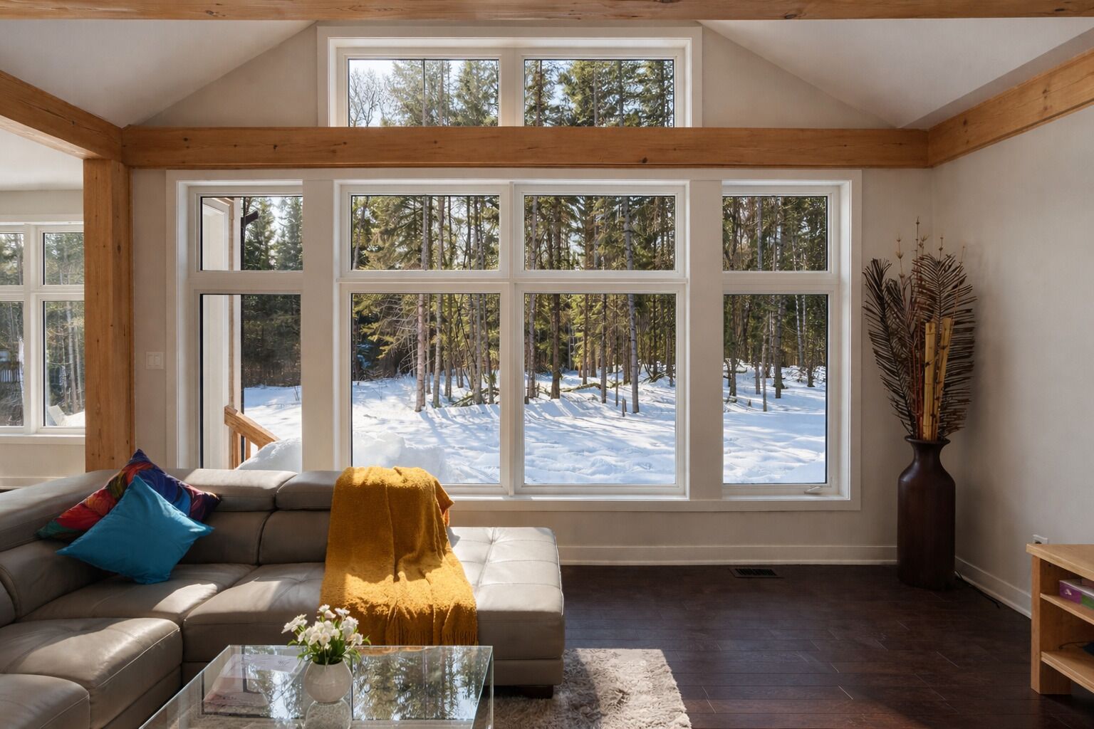 Televisie en een open haard