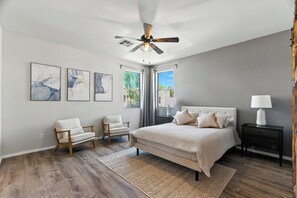 2 bedrooms, iron/ironing board, WiFi, bed sheets