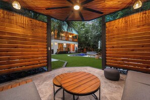 Terrace/patio - Bespoke Eco Retreat! Resort Pool & Spa + Guest House. Central Historic District! (St. Augustine)