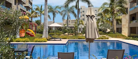 A heated pool
