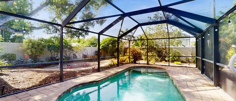 A heated pool
