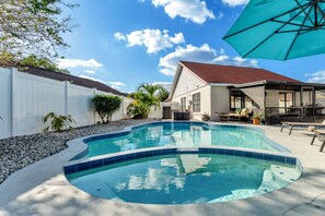 Een verwarmd zwembad