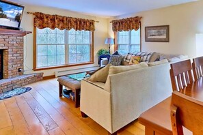 Fernseher, Kamin, Bücher