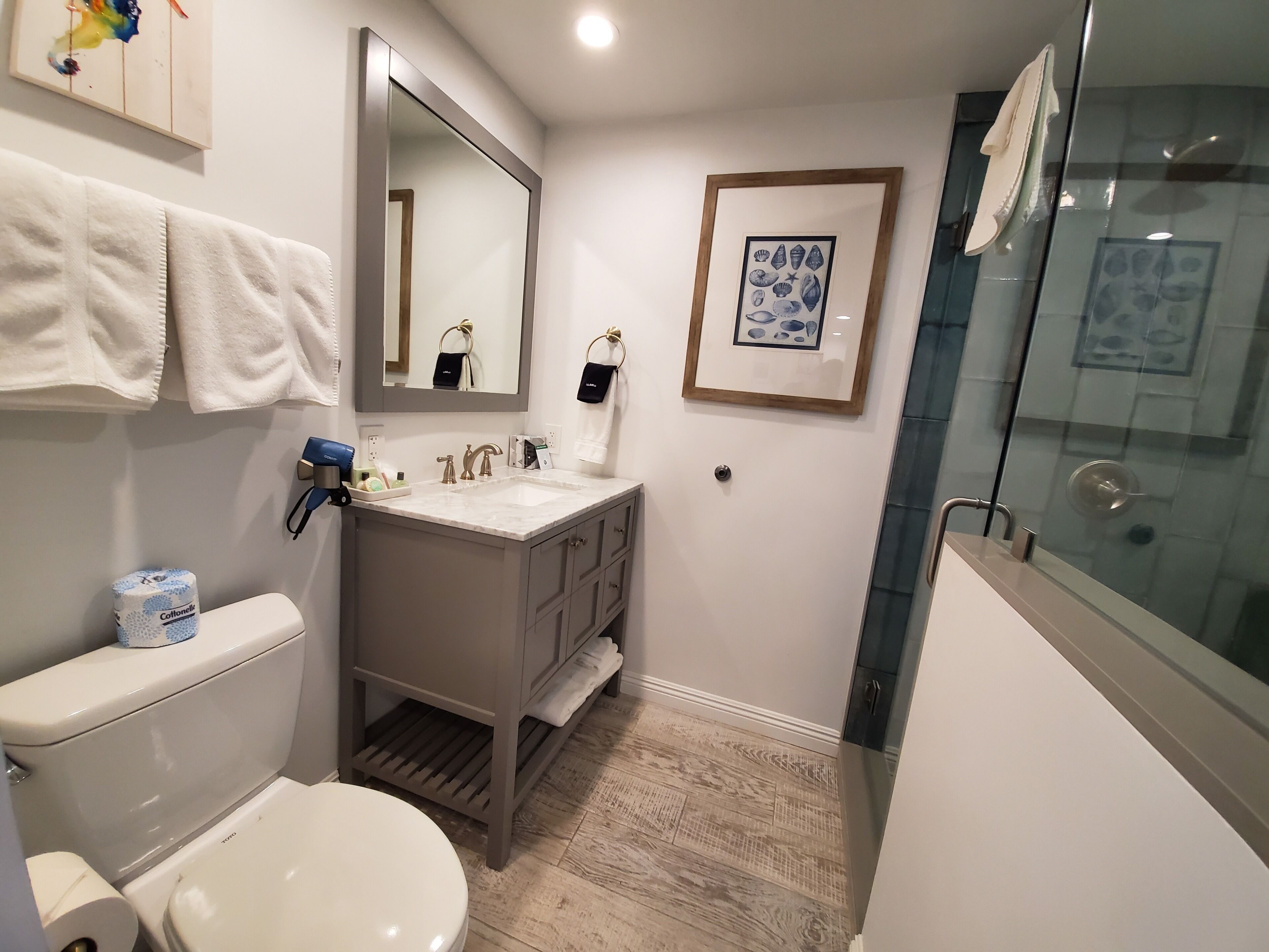 Haartrockner, Handtücher