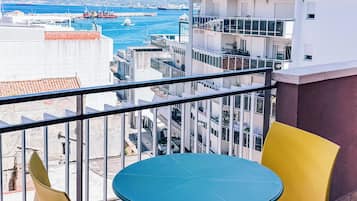 Luxury Double Room, Partial Sea View | In-room safe, desk, iron/ironing board, free WiFi