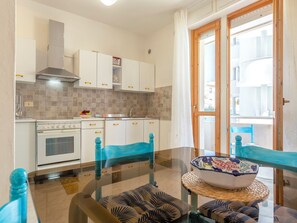 Fridge, oven, toaster, high chair