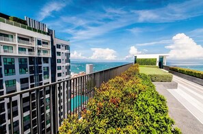 Condo, 1 Bedroom, Accessible, Smoking | Property grounds - Sea View Room At Central Pattaya (Pattaya)