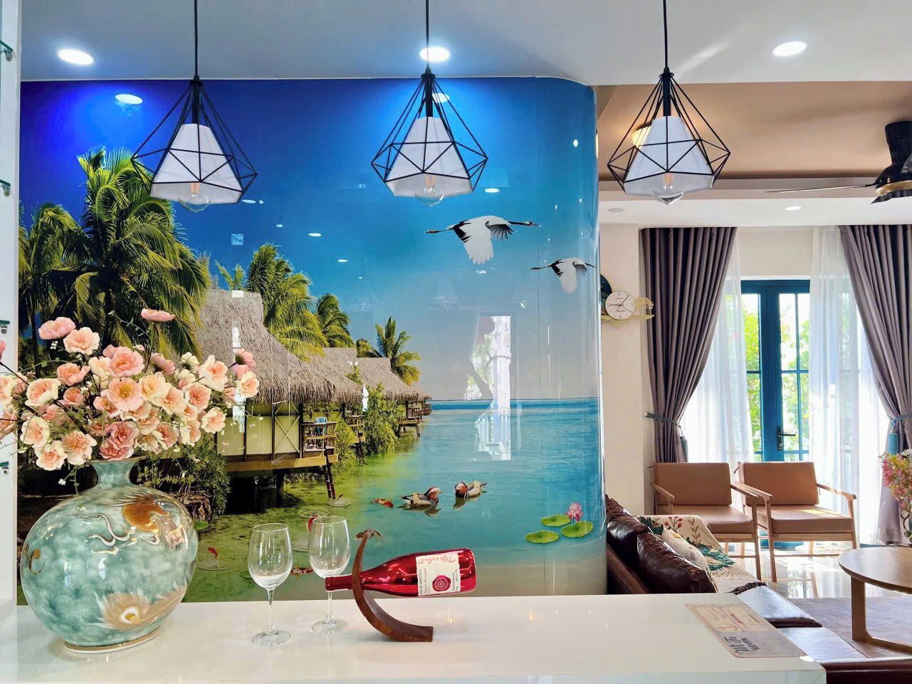 Deluxe-Villa, 4 Schlafzimmer, Balkon, Blick auf den Innenhof | Innenbereich