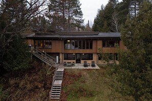 Exterior - MidMod Lakehouse | MCM Retreat on Private Lake (Grand Rapids)