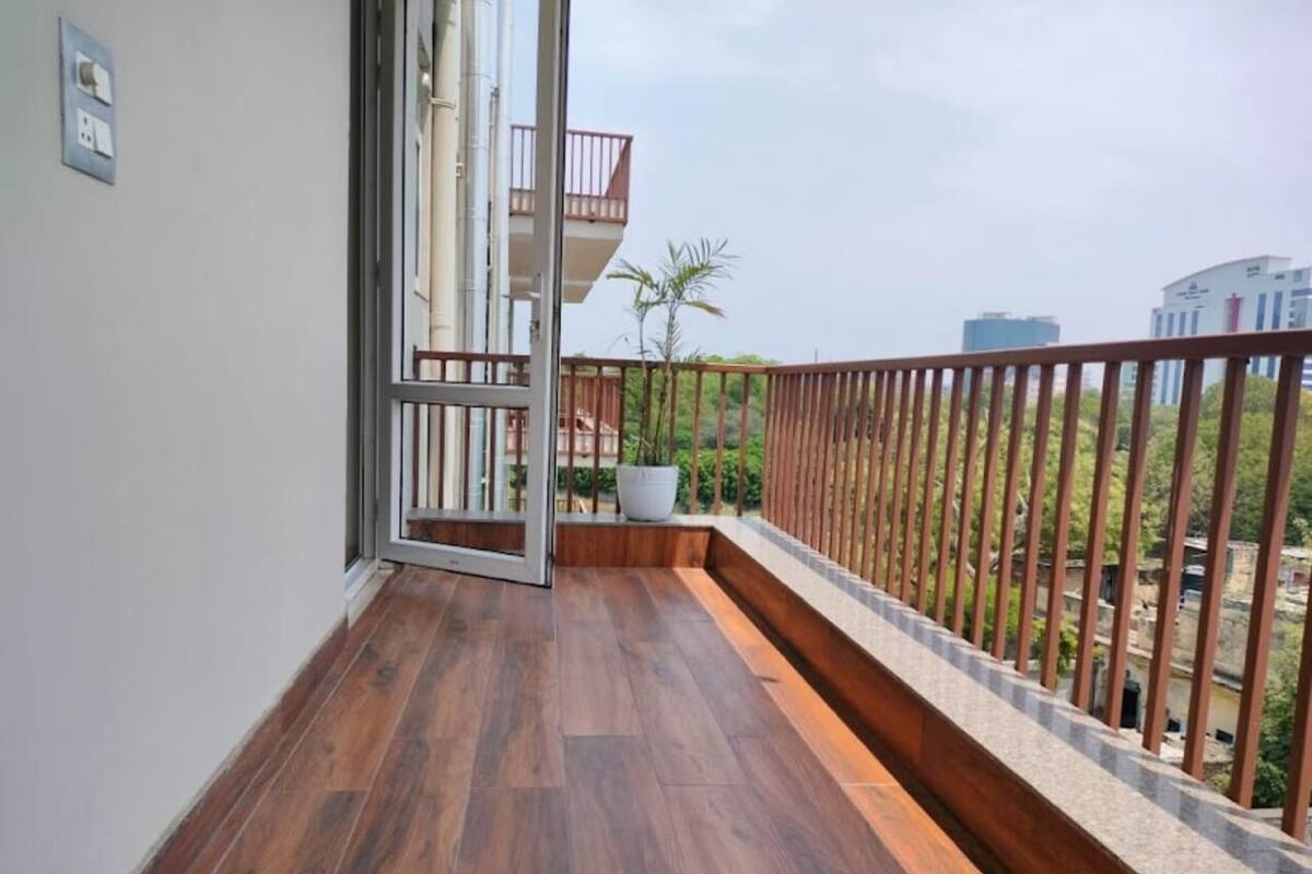 Studio Deluxe, ban công, quang cảnh vườn | Hiên