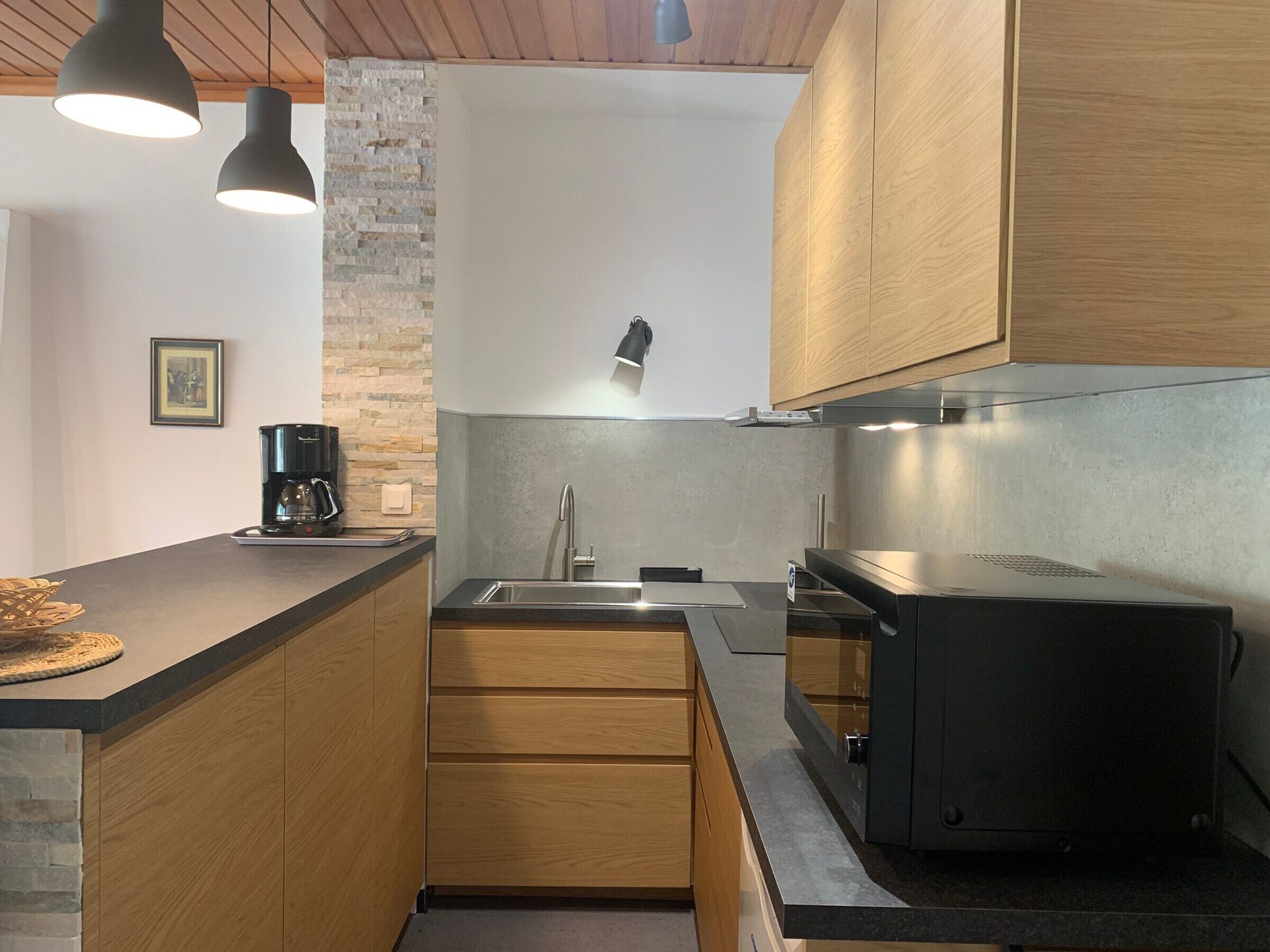 Fridge, microwave, dishwasher