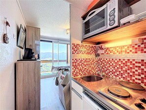 Fridge, microwave, coffee/tea maker