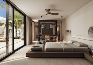 Chambre Deluxe double, vue sur la piscine | Vue sur lâeau