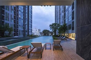 Condo, 1 Bedroom, Accessible, Smoking | Pool | Outdoor pool - Sea View With Large Balcony at Central Pattaya (Pattaya)