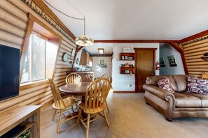 Interior - Lazy Bear Barn - Family-Friendly Mountain View Cabin with Wi-Fi, Fireplace, & Deck (Big Bear Lake)