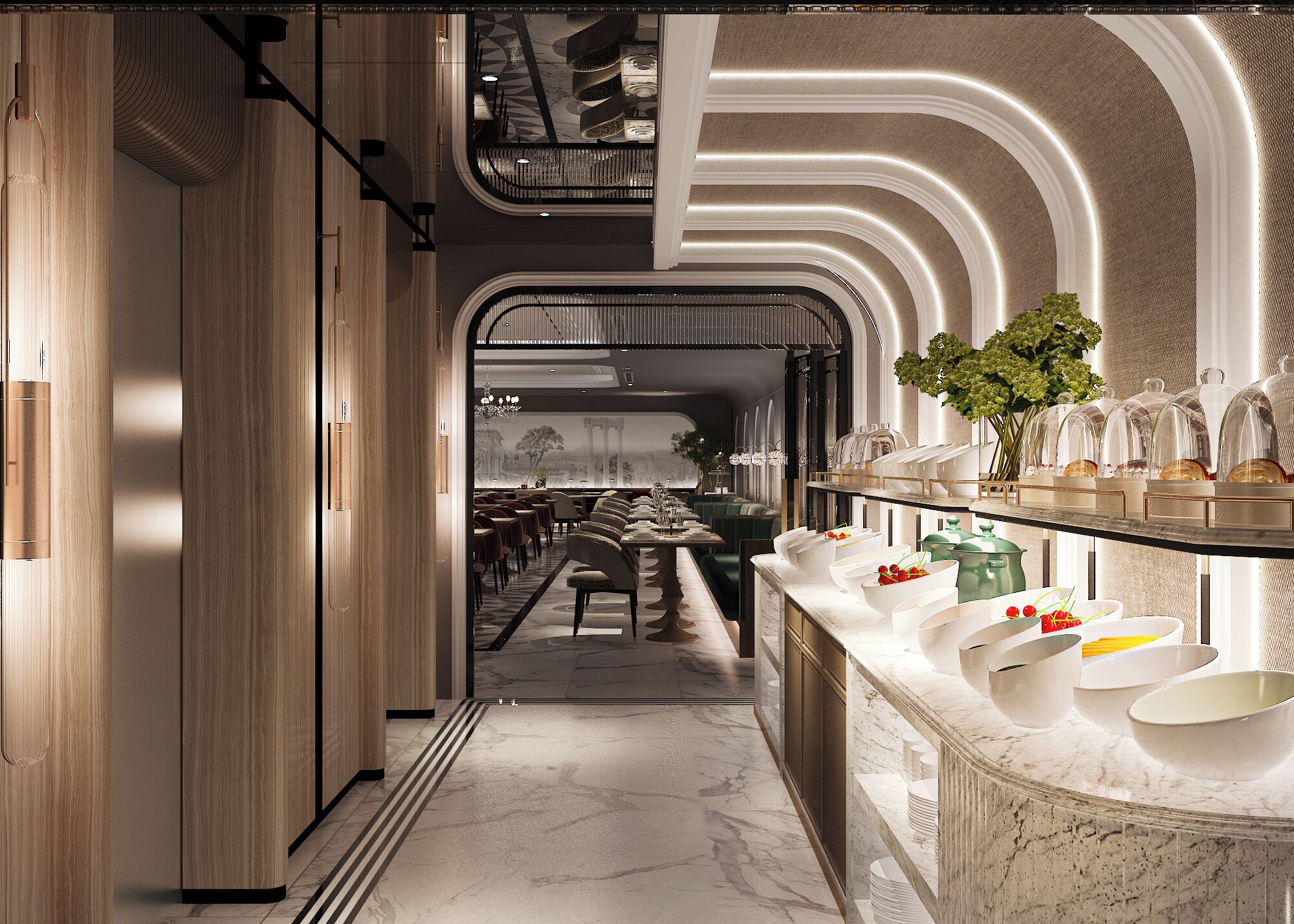 Free daily buffet breakfast