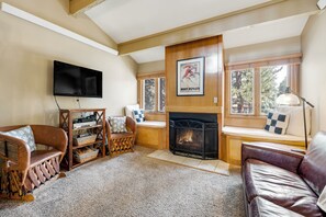 Télévision, cheminée