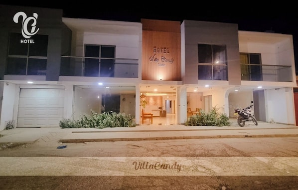 Front of property – evening/night