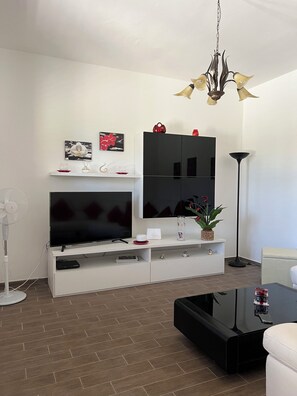 Télévision, cheminée