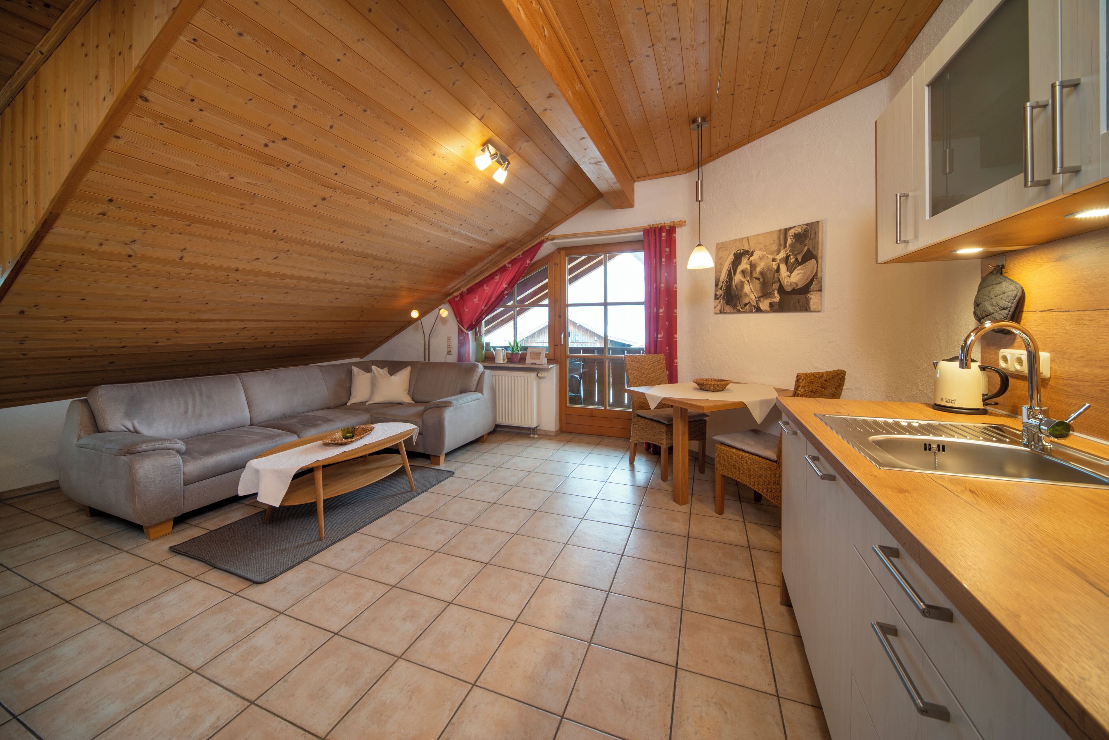 公寓, 1 間臥室, 陽台, 山景 | 起居區 | 43-吋平面電視、衛星頻道、乒乓球、書籍