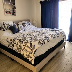2 slaapkamers, een strijkplank/strijkijzer, wifi, beddengoed