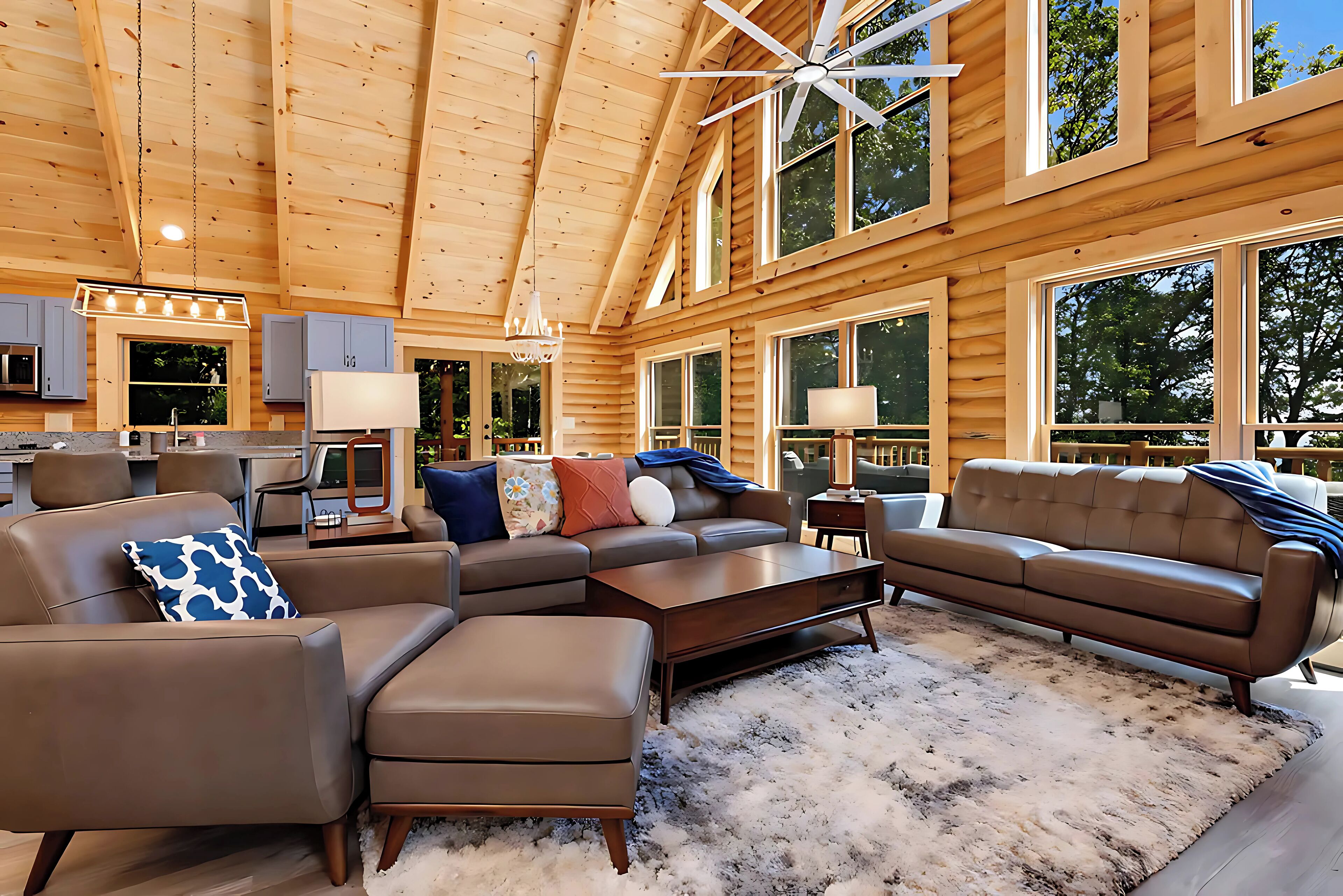 Smart TV, fireplace, video games