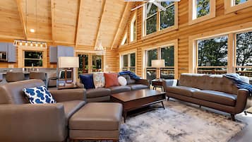 Smart TV, fireplace, video games