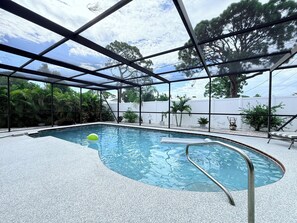 Outdoor pool, a heated pool