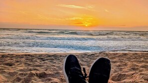 Sun loungers, beach towels