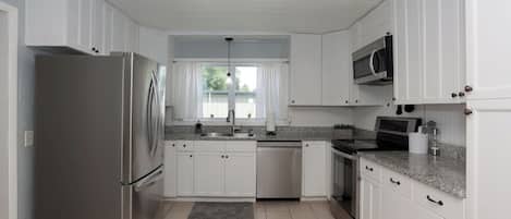 Microwave, oven, stovetop, dishwasher