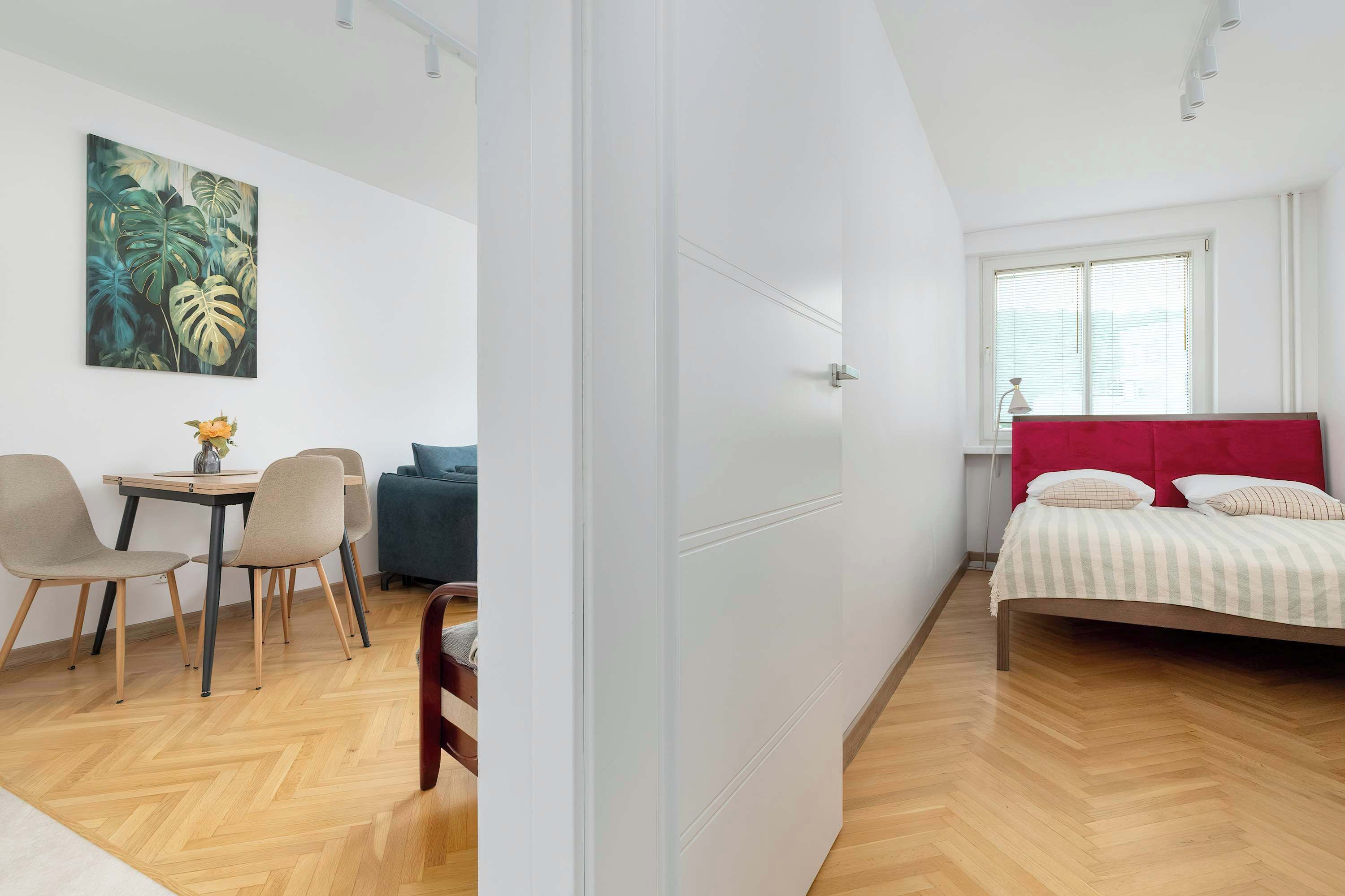 1 bedroom, desk, iron/ironing board, travel crib