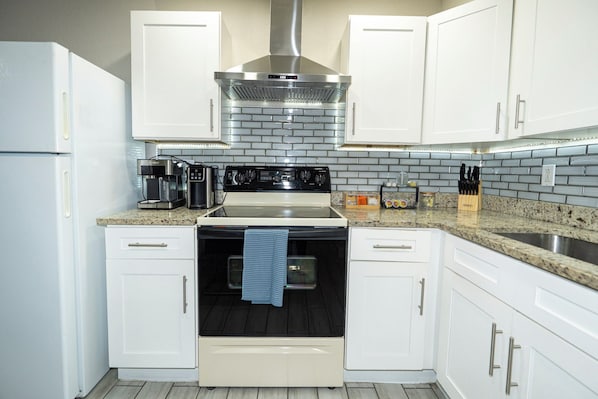 Microwave, oven, stovetop, dishwasher