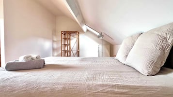 1 slaapkamer, een strijkplank/strijkijzer, wifi, beddengoed