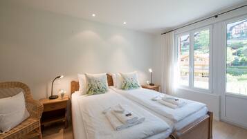 2 slaapkamers, een strijkplank/strijkijzer, gratis wifi, beddengoed
