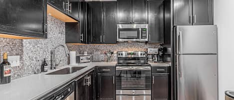 Microwave, oven, stovetop, dishwasher