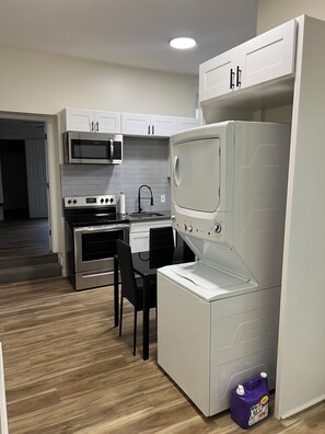 Microwave, oven, stovetop, dishwasher