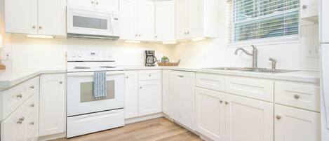 Microwave, oven, stovetop, dishwasher