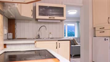 Fridge, oven, stovetop, dishwasher