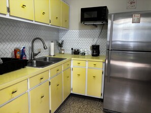Fridge, microwave, stovetop, coffee/tea maker - Sunny Point House- Homey Vibes, Comfort and beach! Boquerón, PR 2bd, 1b, kitchen (Boqueron)