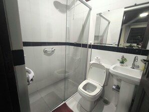Shower, hair dryer, bidet, towels - Beach retreat (São Sebastião)