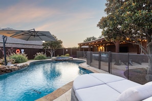 A heated pool