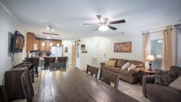 Condo, Multiple Beds, Balcony, Garden View (Waterwheel Hideaway) | Living area | 42-inch flat-screen TV with digital channels