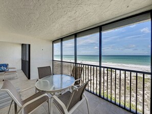 Outdoor dining - Sea Oats 353 - Top Floor - Elevators - Tennis - Gulf Front - Sleeps 6 (Boca Grande)