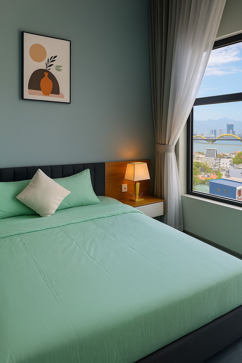 City Apartment, 2 Bedrooms, Pool Access, River View | Egyptian cotton sheets, premium bedding, down comforters, pillowtop beds