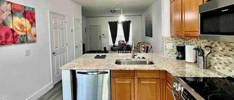 Microwave, oven, stovetop, dishwasher