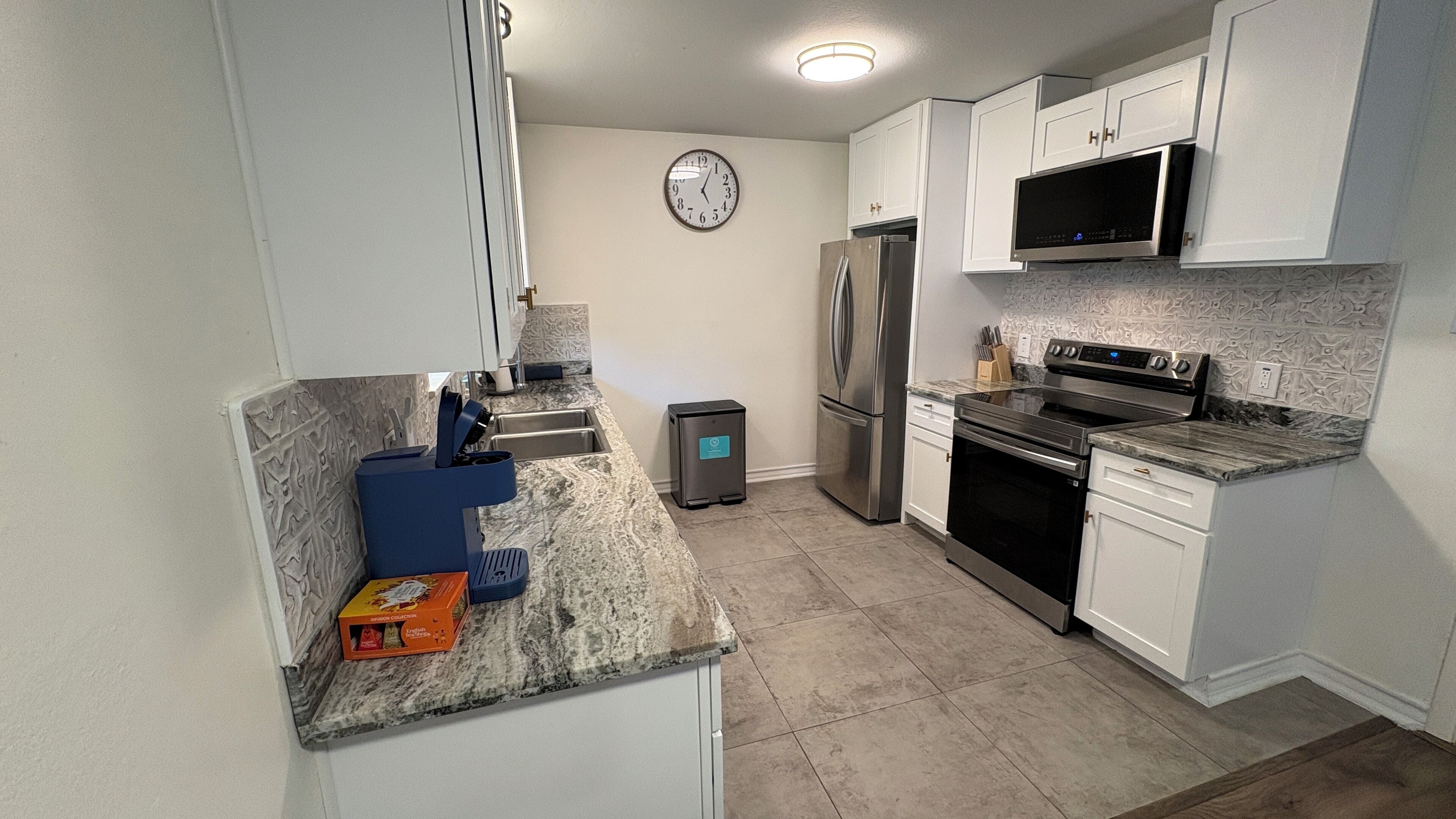 Microwave, oven, stovetop, dishwasher