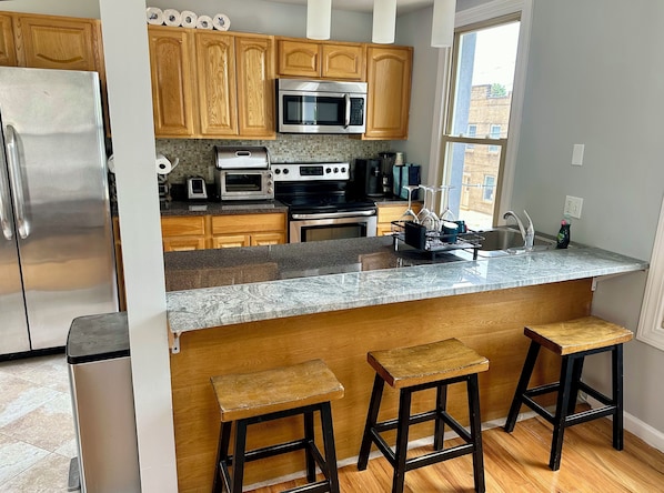 Microwave, oven, stovetop