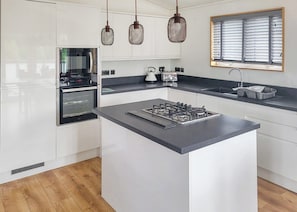 Fridge, oven, stovetop, dishwasher