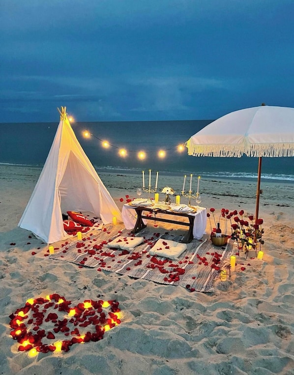 Vlak bij het strand