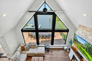 Smart TV, fireplace, video games, table football
